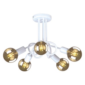 Metalowy żyrandol do nowoczesnego salonu biały z serii DEZE K-3611 Kaja Lighting