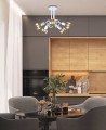 Metalowy żyrandol do nowoczesnego salonu biały z serii DEZE K-3611 Kaja Lighting
