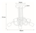 Metalowy żyrandol do nowoczesnego salonu biały z serii DEZE K-3611 Kaja Lighting