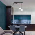 Lampa sufitowa ALBIO na rozecie reflektory na GU10 i zwisy z klasycznymi kloszami na E27 K-4138 Kaja Lighting