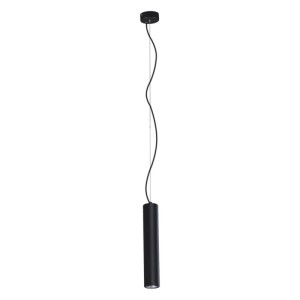 Lampa wisząca zwis wąska tuba MILE BLACK na E27 czarna nad wyspę kuchenną K-4407 Kaja Lighting