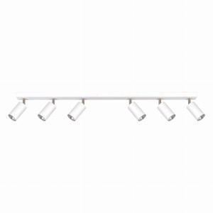 Lampa Listwa ze spotami GU10 Biały z serii KAYLA długa lampa na listwie, sześć ruchomych reflektorów K-4557 Kaja Lighting