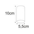 Spot tuba natynkowa MILE WHITE do doświetlenia kuchni w kolorze białym GU10 K-4414 Kaja Lighting