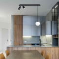 Lampa sufitowa ALBIO na rozecie reflektory na GU10 i zwis z klasycznym szklanym kloszem na E14 K-4137 Kaja Lighting