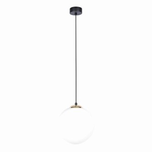 Lampa wisząca ISLA z białym szklanym kloszem o średnicy 30cm K-4912 Kaja Lighting