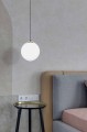 Lampa wisząca ISLA z białym szklanym kloszem o średnicy 30cm K-4912 Kaja Lighting