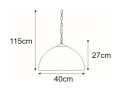 Lampa wisząca TIFANY z łańcuszkiem, wielokolorowy perłowy szklany klosz na E27 K-P162208 Kaja Lighting