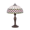 Lampka stołowa TIFANY do salonu z witrażowym kloszem na E27 K-G162208 Kaja Lighting