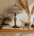 Lampka stołowa TIFANY do salonu z witrażowym kloszem na E27 K-G162208 Kaja Lighting