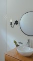 Kinkiet ścienny BARTEZ w formie świecznika czarny na E14  K-3993 Kaja Lighting