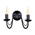 Lampa Dwuramienny Kinkiet E14 Czarny z serii BARTEZ czarny kinkiet w stylu rustykalnym K-3994 Kaja Lighting