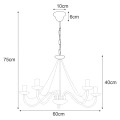 Lampa wisząca biała imitująca świecznik z serii BARTEZ II K-3996 Kaja Lighting
