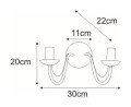 Kinkiet świecznikowy BARTEZ II biały do eleganckiej sypialni K-3999 Kaja Lighting