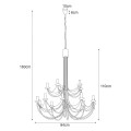 Żyrandol dwupoziomowy na E14 Czarny z serii PERSEO w kształcie świecznika K-3523 Kaja Lighting