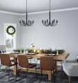 Żyrandol w kształcie świecznika PERSEO nad stół, czarny E14 K-3520 Kaja Lighting