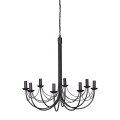 Lampa wisząca na łańcuszku PERSEO w stylu świecznikowym, czarna do salonu K-3521  Kaja Lighting