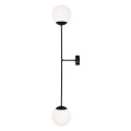 Dekoracyjny kinkiet SAVOY, góra-dół na dwie żarówki E27, szklane klosze K-4927 Kaja Lighting