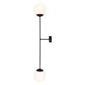 Dekoracyjny kinkiet SAVOY, góra-dół na dwie żarówki E27, szklane klosze K-4927 Kaja Lighting
