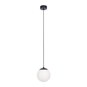 Lampa wisząca pojedyncza SAVOY z białym szklanym kloszem na trzonek E14 K-4920 Kaja Lighting