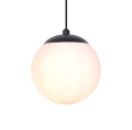 Lampa wisząca pojedyncza SAVOY z białym szklanym kloszem na trzonek E14 K-4920 Kaja Lighting