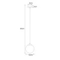 Lampa wisząca pojedyncza SAVOY z białym szklanym kloszem na trzonek E14 K-4920 Kaja Lighting
