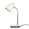 Tradycyjna lampka biurkowa KAJTEK dla ucznia, białą z regulowanym ramieniem K-MT-200 BIAŁY Kaja Lighting
