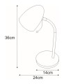 Lampa biurkowa KAJTEK srebrna z regulowanym elastycznym ramieniem na E27 K-MT-200 SREBRNY Kaja Lighting