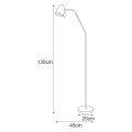 Regulowana lampa stojąca dekoracyjna turkusowa z serii KAJTEK I K-MT-201 TURKUSOWY Kaja Lighting