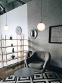 Lampa wisząca czarna z dużym mlecznym kloszem 30 cm z serii SAVOY K-4922 Kaja Lighting