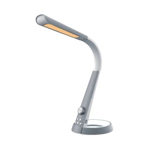 Lampka biurkowa BERKANE srebrna, wielofunkcyjna z wbudowanym LED 790Lm, regulacja barwy światła K-BL1063 SREBRNY Kaja Lighting