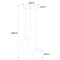Lampa wisząca CAMINA, szklane białe kule klosze na E27, do salonu K-4746 Kaja Lighting