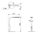 Ledowa, regulowana lampka biurkowa K-BL1072 BIAŁY z serii MIDA K-BL1072 BIAŁY Kaja Lighting