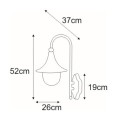 Ścienna lampa dekoracyjna, elewacyjna czarna z serii BOSTON K-8130 Kaja Lighting