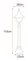 Latarnia ogrodowa, zewnętrzna BOSTON 115cm, retro K-8134 CZARNY Kaja Lighting