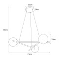 Lampa wisząca ARTON na E27, mleczne białe klosze szkło K-4966 Kaja Lighting