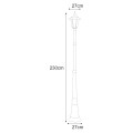Latarnia ogrodowa STANDARD 230cm czarna IP44 na E27 K-7064A/1 CZARNY Kaja Lighting