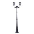 Lampa stojąca zewnętrzna latarnia STANDARD 233cm na E27 IP44 w stylu retro K-7064A2/2 CZARNY  Kaja Lighting