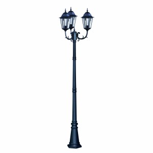 Lampa ogrodowa latarnia klasyczna LOZANA z trzema kloszami czarna  K-7006A2/3 CZARNY Kaja Lighting
