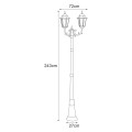 Latarnia ogrodowa zewnętrzna LOZANA, czarno złota IP44 na E27 243cm K-7006A2/2 CZARNY Kaja Lighting