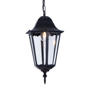 Lampa wisząca zewnętrzna LOZANA czarna na łańcuszku K-5006H CZARNY  Kaja Lighting