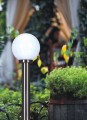 Lampa ogrodowa ANA słupek chromowany zewnętrzny z kloszem na E27 K-LP270-1000 Kaja Lighting