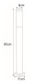 Słupek ogrodowy 65 cm ANICA, wymienne źródło światła, IP44 chromowany K-LP231-650 Kaja Lighting
