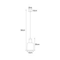 Lampa wisząca ALTO z szklanym kloszem Ø13 cm, zwis nad blat K-5255 Kaja Lighting