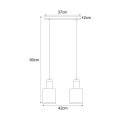 Lampa sufitowa ALTO, szklane bursztynowe klosze Ø13 cm na E27 K-5256 Kaja Lighting