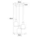 Lampa wisząca ALTO, szklane miodowe klosze z gwintem E27, czarno-złota K-5257 Kaja Lighting