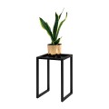 Kwietnik metalowy stylizowany na mały stoliczek w kolorze czarnym KS-06 KWIETNIK ECO S KAJA HOME