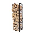 Stojak na drewno do salonu, metalowa czarna konstrukcja, 115 cm wysokości KS-13 STOJAK WOOD M Kaja Lighting