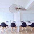 Żyrandol duży druciany czarny do eleganckiego biura z serii KAPELUSZ KP-21 Kaja Lighting