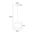 Lampa wisząca klasyczna AMOS z czarno-złotym abażurem K-5280 Kaja Lighting