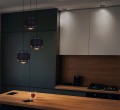 Lampa wisząca AMOS, czarno złote podwójne abażury na gwint E27 K-5282 Kaja Lighting